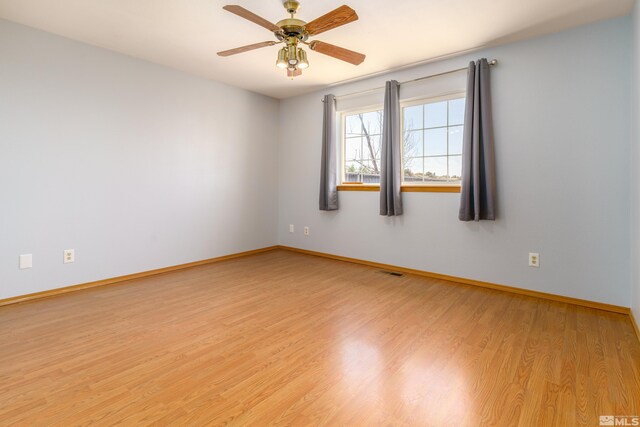 5925 Arvilla Ln, Fallon, NV 89406 - unfurnished room with light wood-style floors, baseboards, and ceiling fan