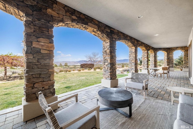 12360 High Vista Dr, Reno, NV 89511 - view of patio / terrace with a mountain view