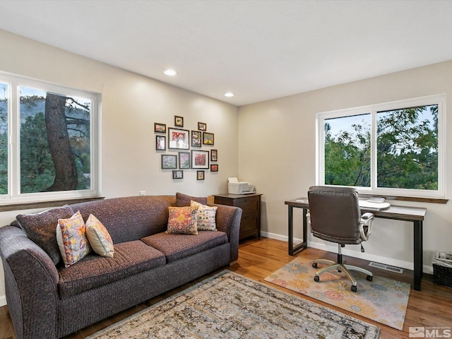 3750 Buckskin Rd, Carson City, NV 89703 - home office featuring wood finished floors, recessed lighting, and baseboards
