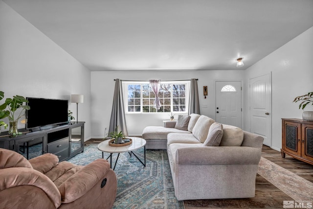 10205 Shenandoah Dr, Reno, NV 89508 - living area featuring wood finished floors and baseboards
