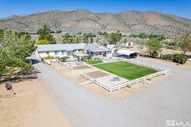 23 Upper Colony, Wellington, NV 89444 - aerial view of property and surrounding area with mountains
