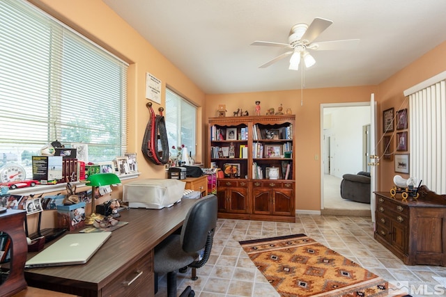 23 Upper Colony, Wellington, NV 89444 - office featuring ceiling fan and light tile patterned floors