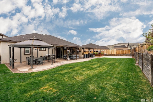540 Clove Hitch Ct, Sparks, NV 89441 - rear view of house featuring a gazebo, a patio area, and stucco siding