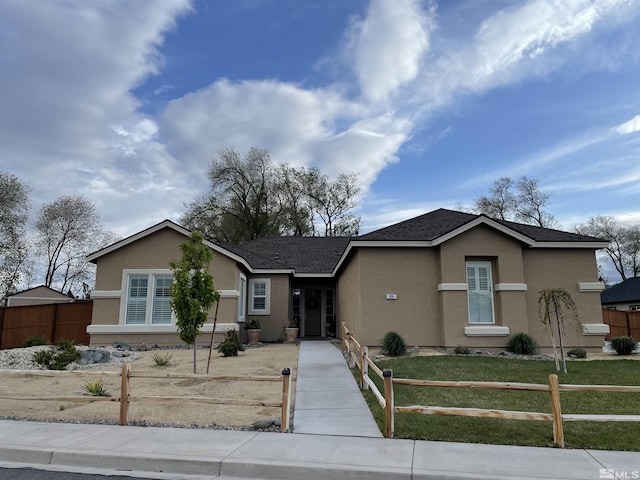 684 Rose Ln, Fernley, NV 89408 - single story home with stucco siding and a shingled roof
