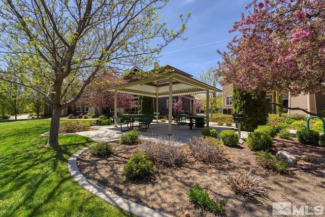 4889 Bougainvillea Cir, Sparks, NV 89436 - view of grassy yard with a gazebo