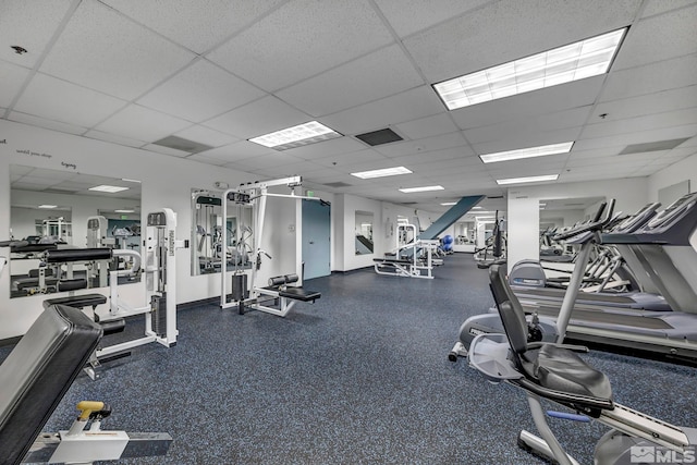 200 W 2nd St Unit 1202, Reno, NV 89501 - exercise room with a paneled ceiling