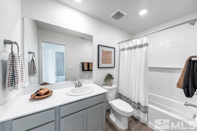 1623 Prancer St Lot # 51, Reno, NV 89523 - full bath with toilet, vanity, wood finished floors, and shower / bath combo