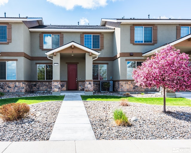 1156 Montevideo Cir, Minden, NV 89423 - view of front of property with stucco siding and stone siding