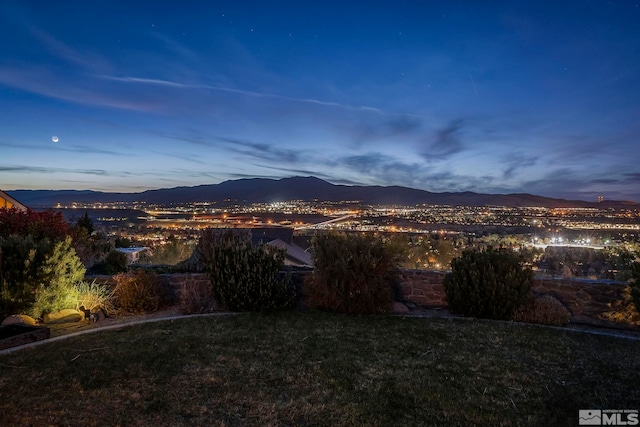 2040 Scharr Cir, Reno, NV 89509 - yard at dusk featuring a mountain view