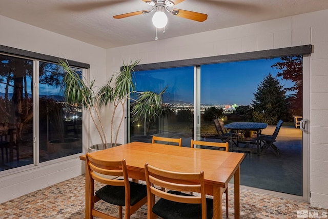 2040 Scharr Cir, Reno, NV 89509 - dining room with a ceiling fan