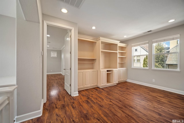 7609 Stone Bluff Way, Reno, NV 89523 - unfurnished living room with baseboards, dark wood finished floors, and recessed lighting