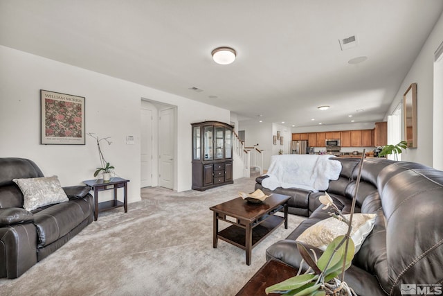 7836 Tarkio Ct, Sparks, NV 89436 - living room featuring light colored carpet and recessed lighting