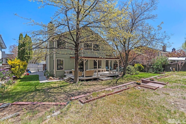 5276 Simons Dr, Reno, NV 89523 - rear view of property featuring a deck