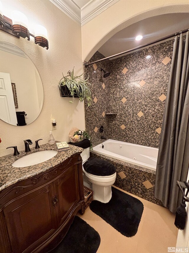 900 S Meadows Pkwy Apt 5021, Reno, NV 89521 - full bath with ornamental molding, tiled shower / bath combo, toilet, and vanity