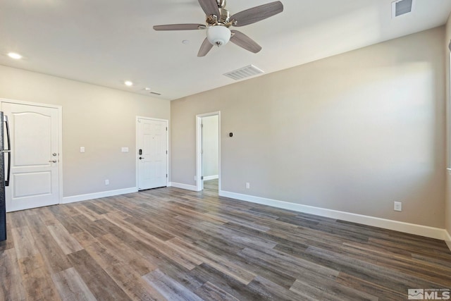 1680 Verdi Vista Ct, Reno, NV 89523 - empty room with recessed lighting, wood finished floors, and a ceiling fan