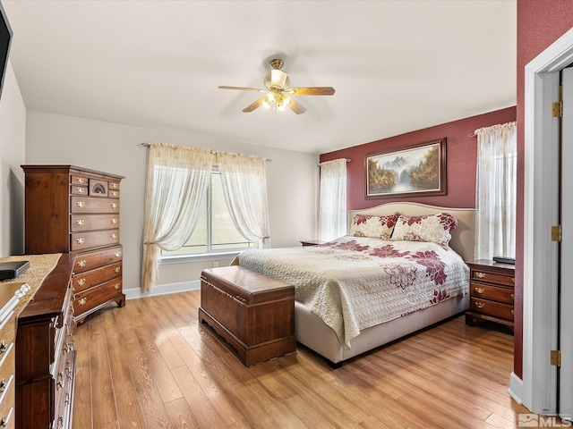 137 Desert Lakes Dr, Fernley, NV 89408 - bedroom featuring light wood-style flooring and a ceiling fan