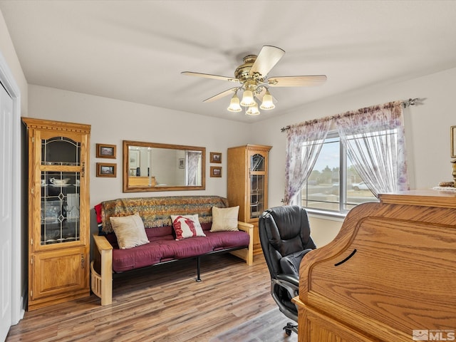 137 Desert Lakes Dr, Fernley, NV 89408 - home office with ceiling fan and wood finished floors