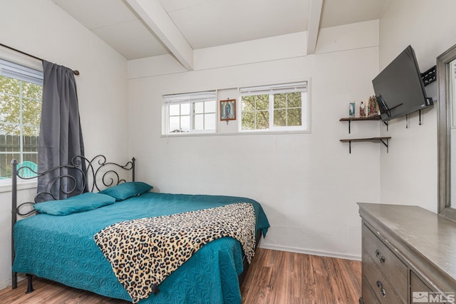 11420 Rocky Mountain St, Reno, NV 89506 - bedroom with beam ceiling, wood finished floors, and baseboards