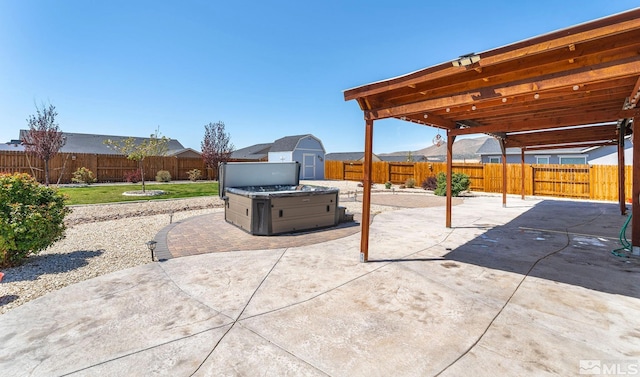 1132 Alder Walk Way, Sparks, NV 89441 - view of patio with a shed, a fenced backyard, and an outdoor structure