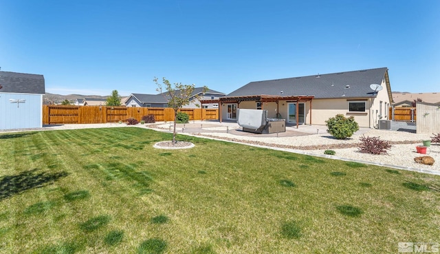 1132 Alder Walk Way, Sparks, NV 89441 - view of yard with a patio area, central AC unit, a storage unit, and an outbuilding