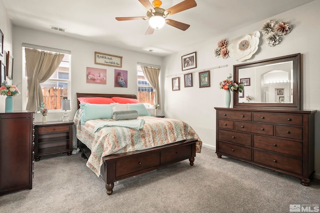 1717 Burwood Cir, Reno, NV 89521 - carpeted bedroom with ceiling fan