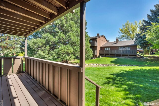 2012 Branch Ln, Reno, NV 89509 - wooden terrace with a lawn