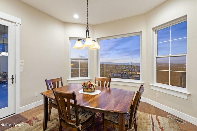 3705 Boulder Patch, Reno, NV 89511 - dining room with a chandelier, wood finished floors, and recessed lighting