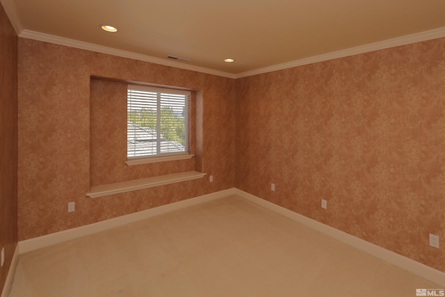 2459 Genoa Highlands, Genoa, NV 89411 - carpeted empty room with recessed lighting, crown molding, and baseboards