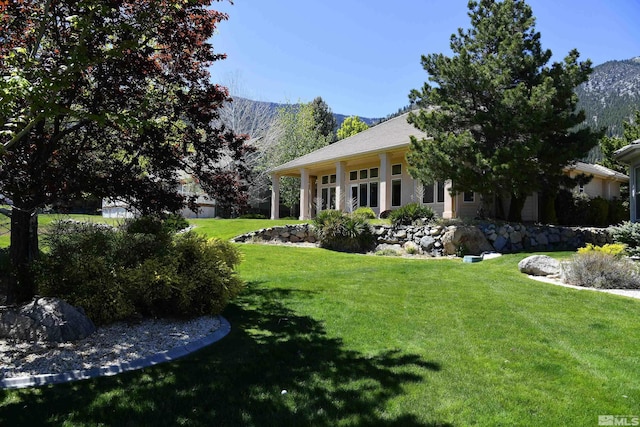 2459 Genoa Highlands, Genoa, NV 89411 - view of grassy yard featuring a mountain view