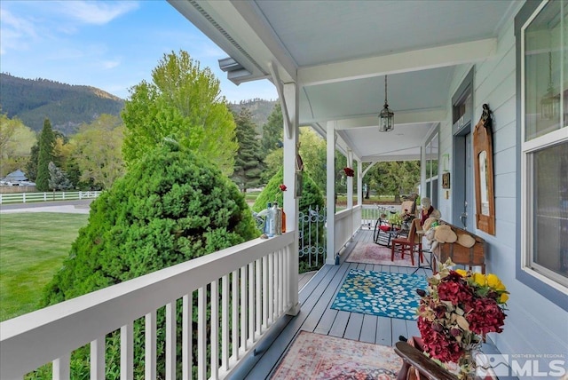 212 Foothill Meadows Ct, Genoa, NV 89411 - porch featuring a mountain view