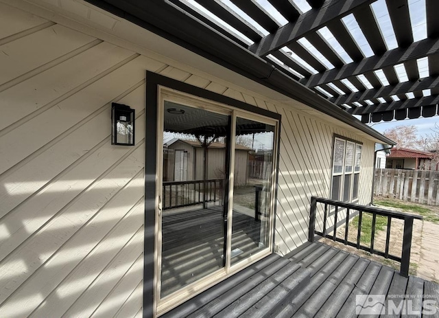 630 Wild Horse Way, Battle Mountain, NV 89820 - deck with a pergola and fence