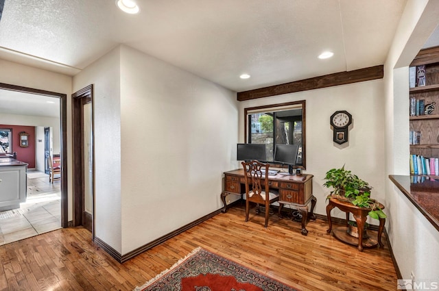 2820 Sagittarius Dr, Reno, NV 89509 - home office featuring light wood-style flooring, recessed lighting, and baseboards