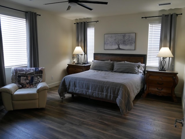 1848 Boundary Peak St, Carson City, NV 89701 - bedroom featuring wood finished floors, a ceiling fan, and baseboards