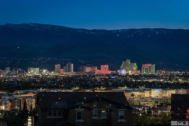 view of city featuring a mountain backdrop