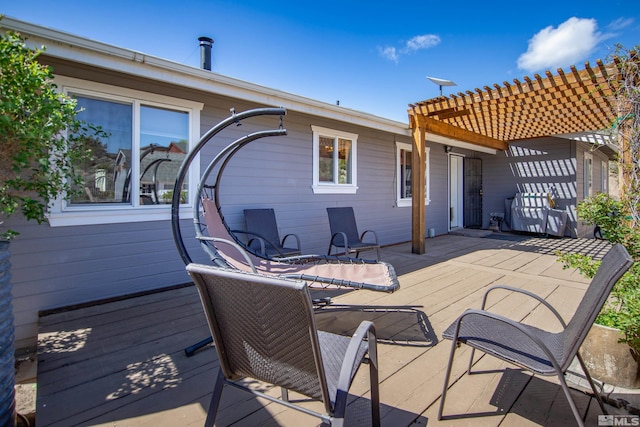 14865 N Red Rock Rd, Reno, NV 89508 - wooden deck with a pergola