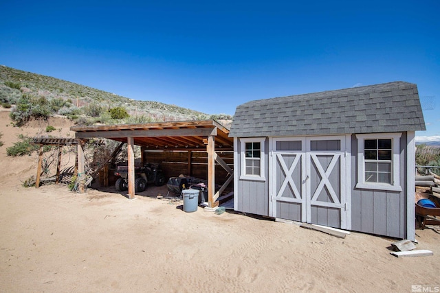 14865 N Red Rock Rd, Reno, NV 89508 - view of shed with a mountain view