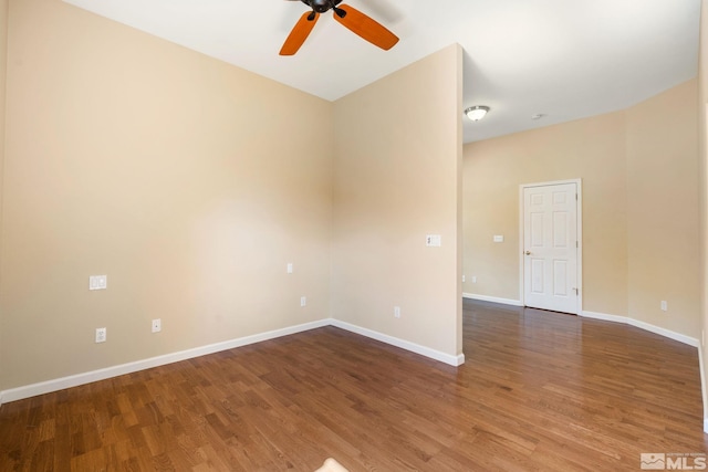 1745 Hunter Creek Rd, Reno, NV 89519 - spare room with ceiling fan, wood finished floors, and baseboards