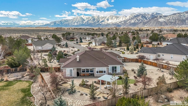 2825 N Fork Ln, Minden, NV 89423 - aerial view of residential area featuring mountains