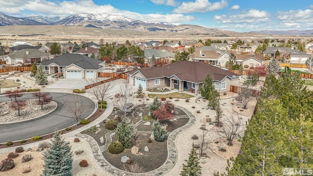 2825 N Fork Ln, Minden, NV 89423 - aerial perspective of suburban area featuring a mountain backdrop