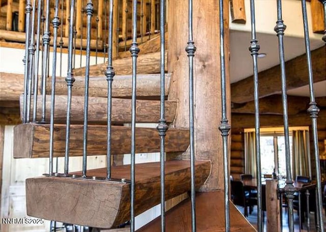 996 Tyner Way, Incline Village, NV 89451 - stairs with rustic walls