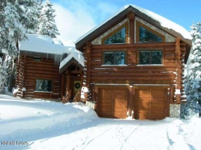 996 Tyner Way, Incline Village, NV 89451 - log-style house with log siding and an attached garage