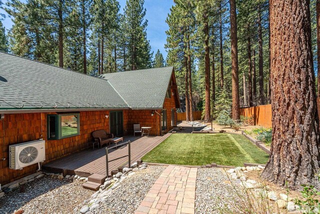 671 14th Green Dr, Incline Village, NV 89451 - view of yard with a cooling unit and a deck
