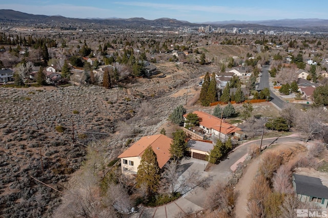 3075 Markridge Dr, Reno, NV 89509 - aerial view of property's location with a mountain backdrop