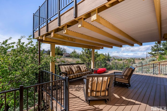 3075 Markridge Dr, Reno, NV 89509 - wooden terrace featuring outdoor lounge area