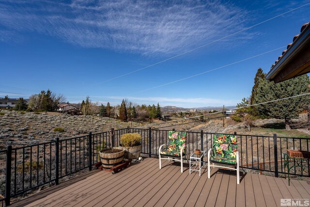3075 Markridge Dr, Reno, NV 89509 - deck featuring a mountain view