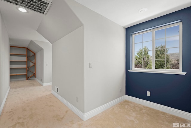 additional living space with carpet, baseboards, and recessed lighting