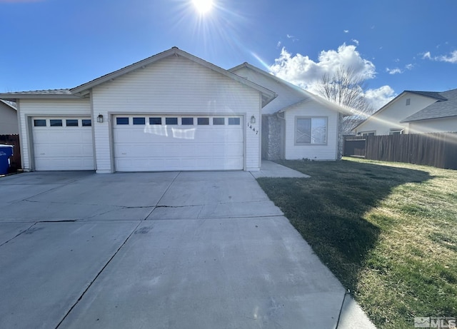 1447 N Marion Russell, Gardnerville, NV 89410 - ranch-style home with a garage and concrete driveway