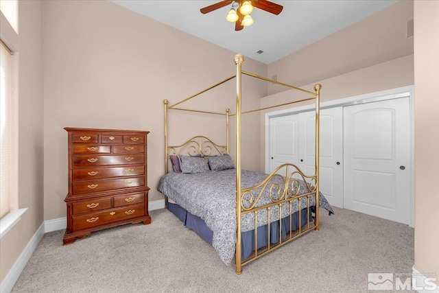 10401 Copper Cloud Dr, Reno, NV 89511 - carpeted bedroom featuring baseboards and ceiling fan