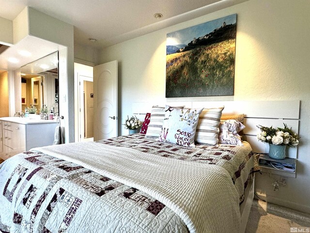 bedroom with carpet flooring