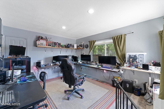 391A Bens Way, Fernley, NV 89408 - home office featuring a textured ceiling and recessed lighting